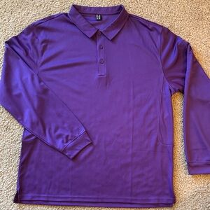 Purple Long Sleeve Polo Shirt